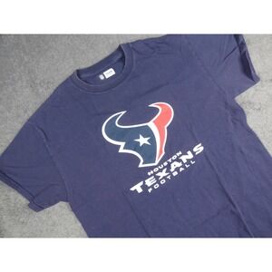 Houston Texans T-Shirt Mens Medium Navy Blue Short Sleeve Logo NFL Team Apparel